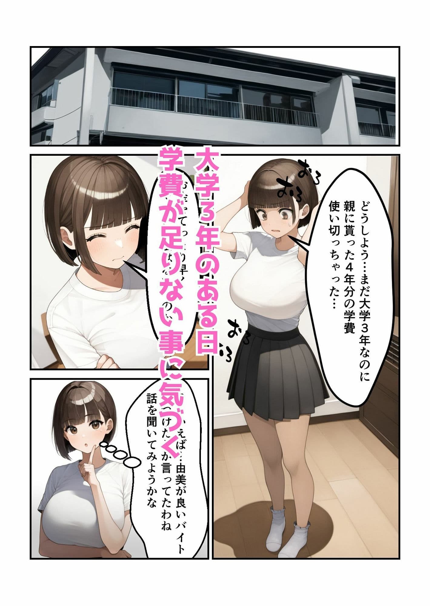 処女JDが学費の為に同人AVデビュー サンプル画像 1