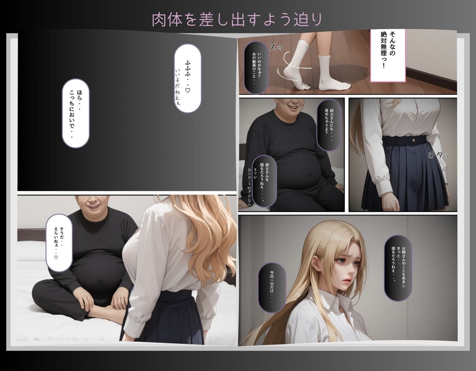 えっちな金髪ギャルが弱みを握られて好きな人がいるのに隣の部屋で大嫌いなきもオジにガン突き種付けされちゃう話 サンプル画像 4