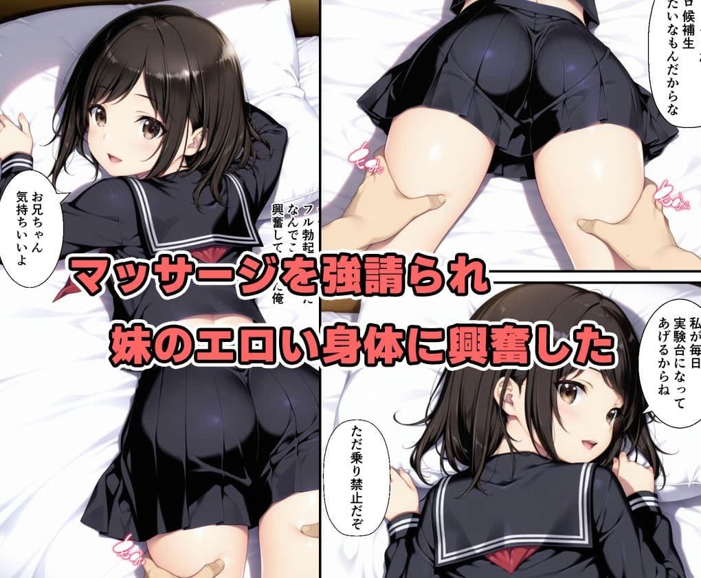 性の対象じゃなかった妹にマッサージしたらボンキュッボンのエロボディに興奮して中出しまでした話 サンプル画像 2