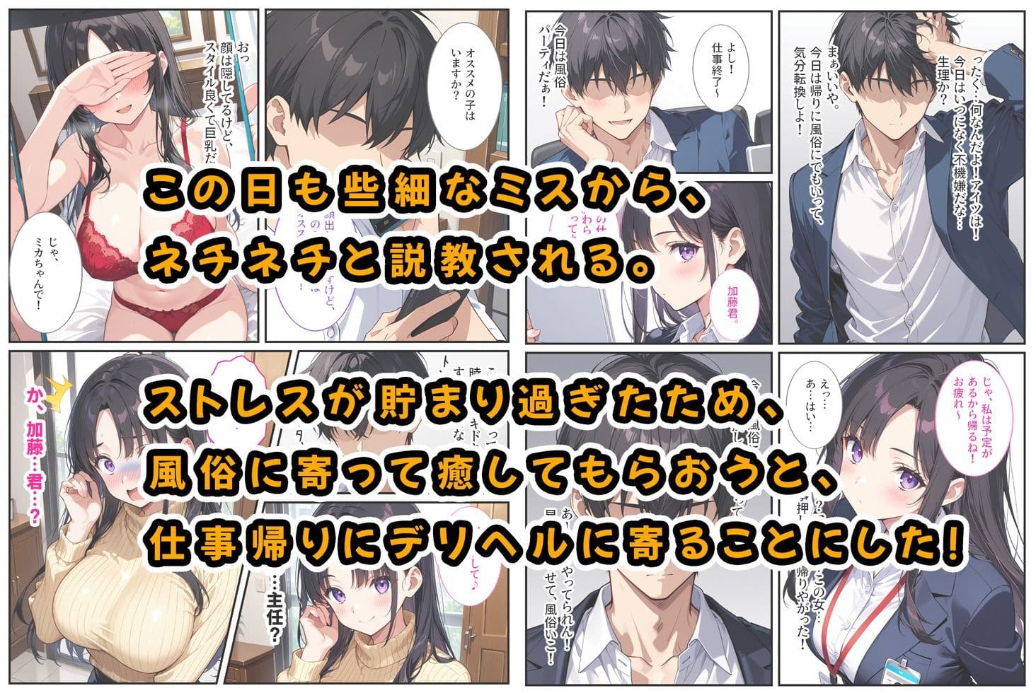 爆乳上司(人妻)の弱みを握ったので孕むまで毎日セックスしてやった! サンプル画像 2