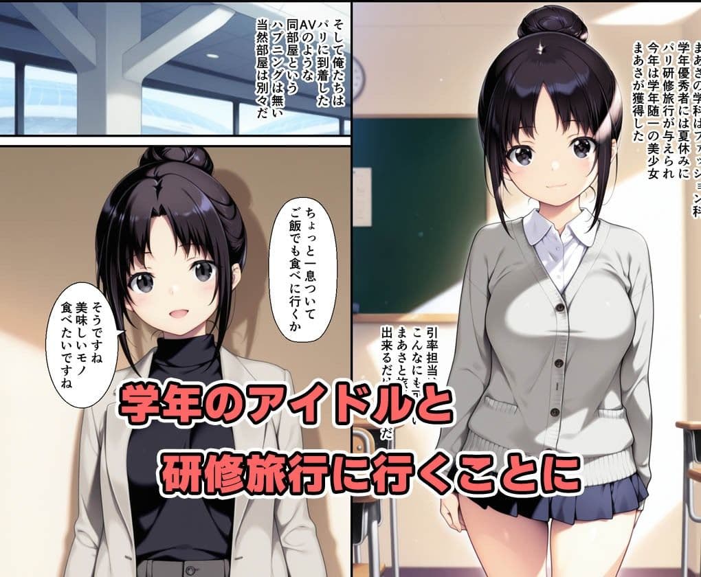 学年のアイドルと研修旅行でセックス三昧で中出しでした話 サンプル画像 1