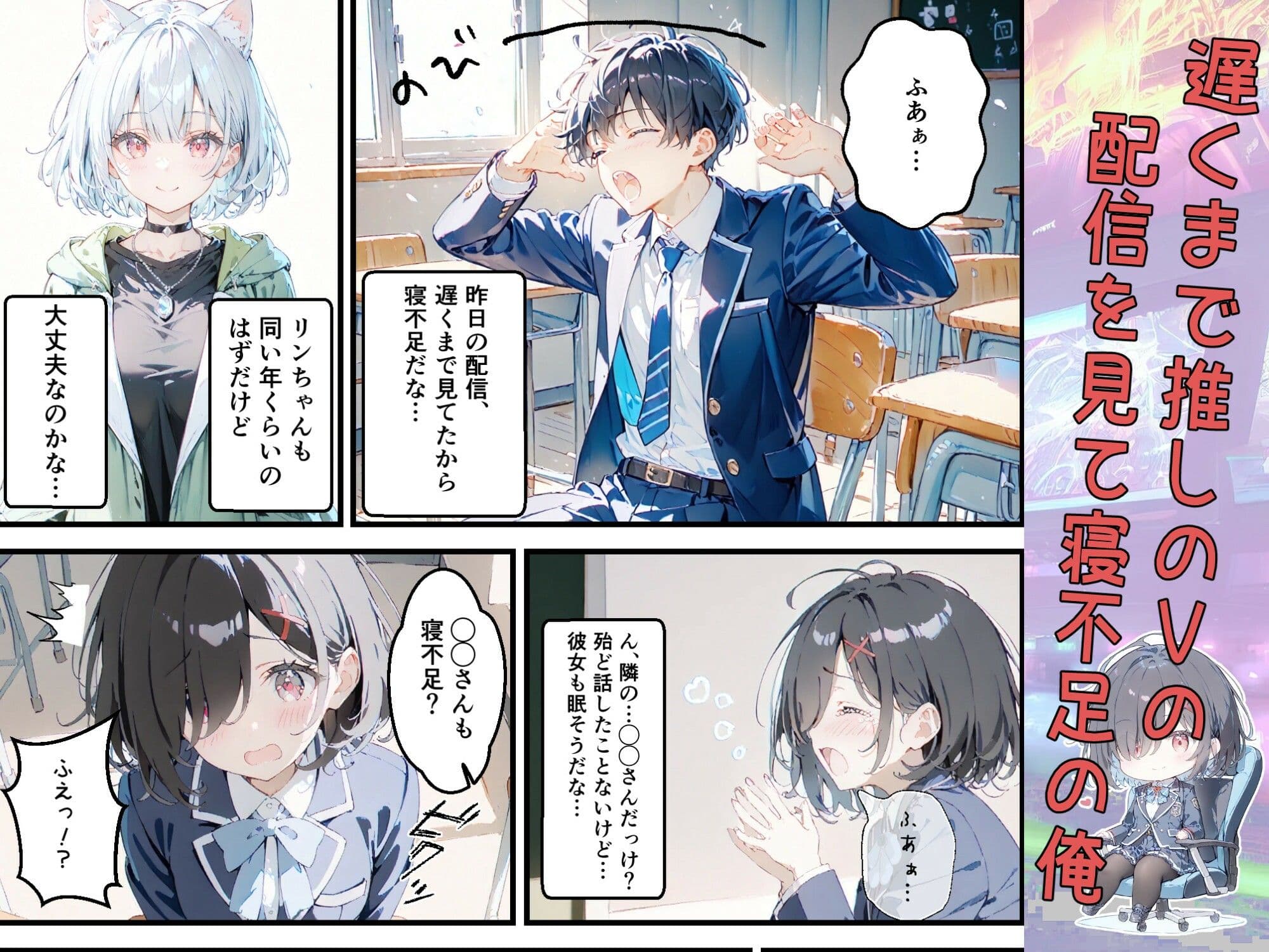 実は推しのVtuberだった地味なクラスメイトと甘々初えっち サンプル画像 2