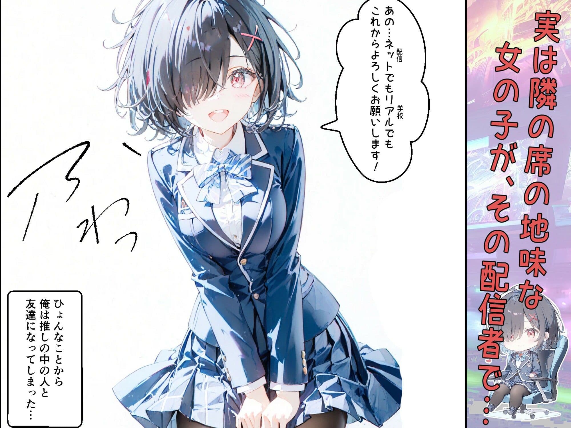 実は推しのVtuberだった地味なクラスメイトと甘々初えっち サンプル画像 3