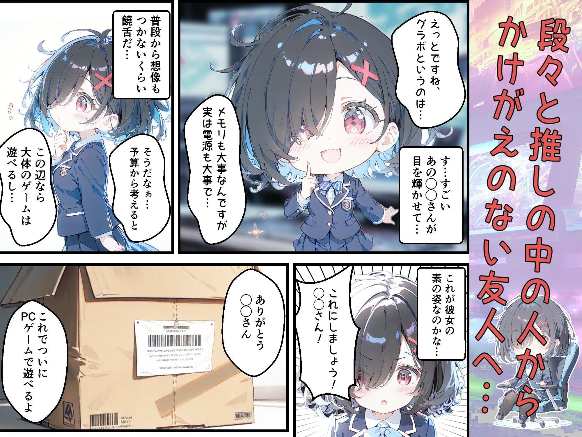 実は推しのVtuberだった地味なクラスメイトと甘々初えっち サンプル画像 4