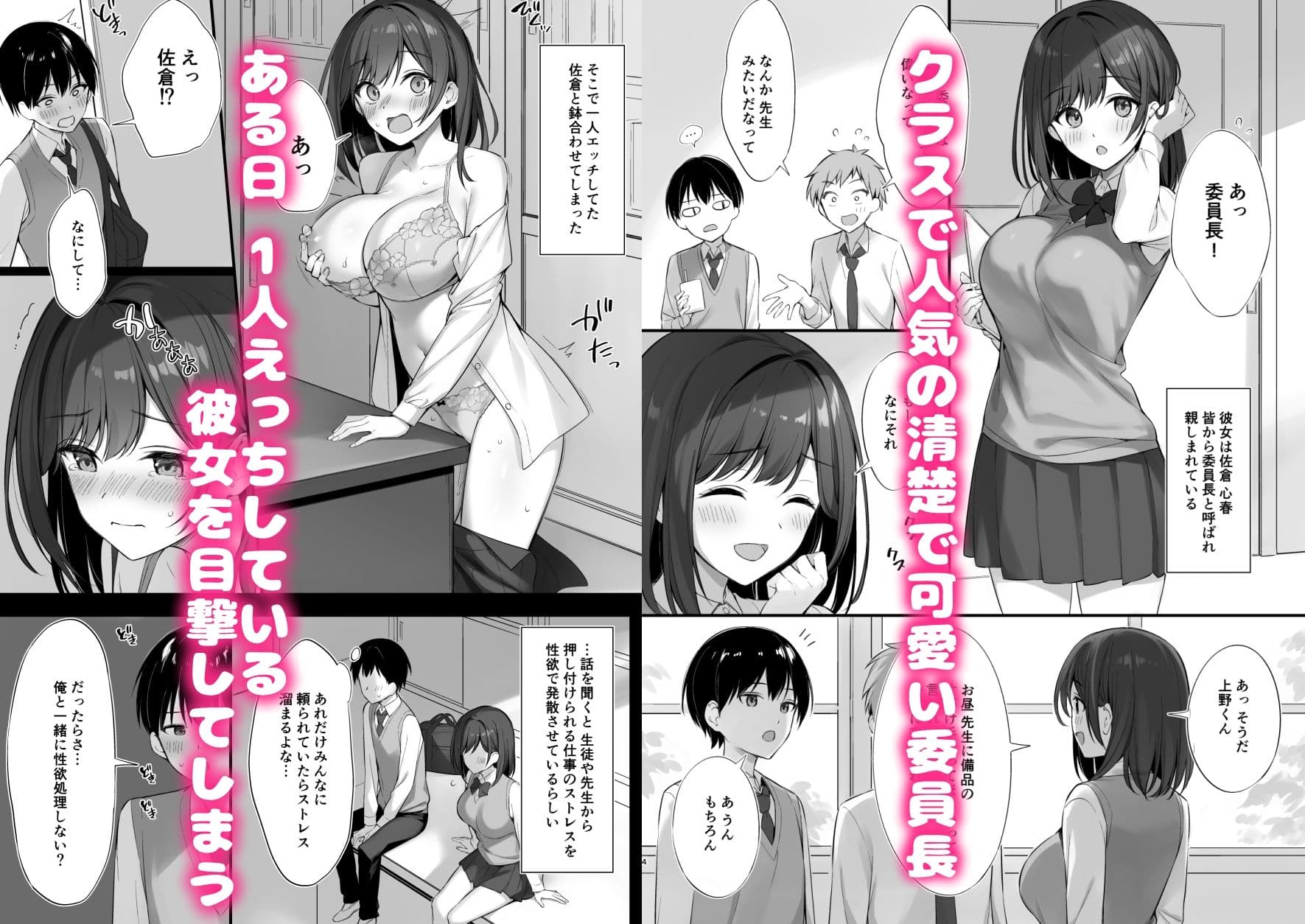 クラスの清楚な委員長とヤリ友になった話 サンプル画像 1