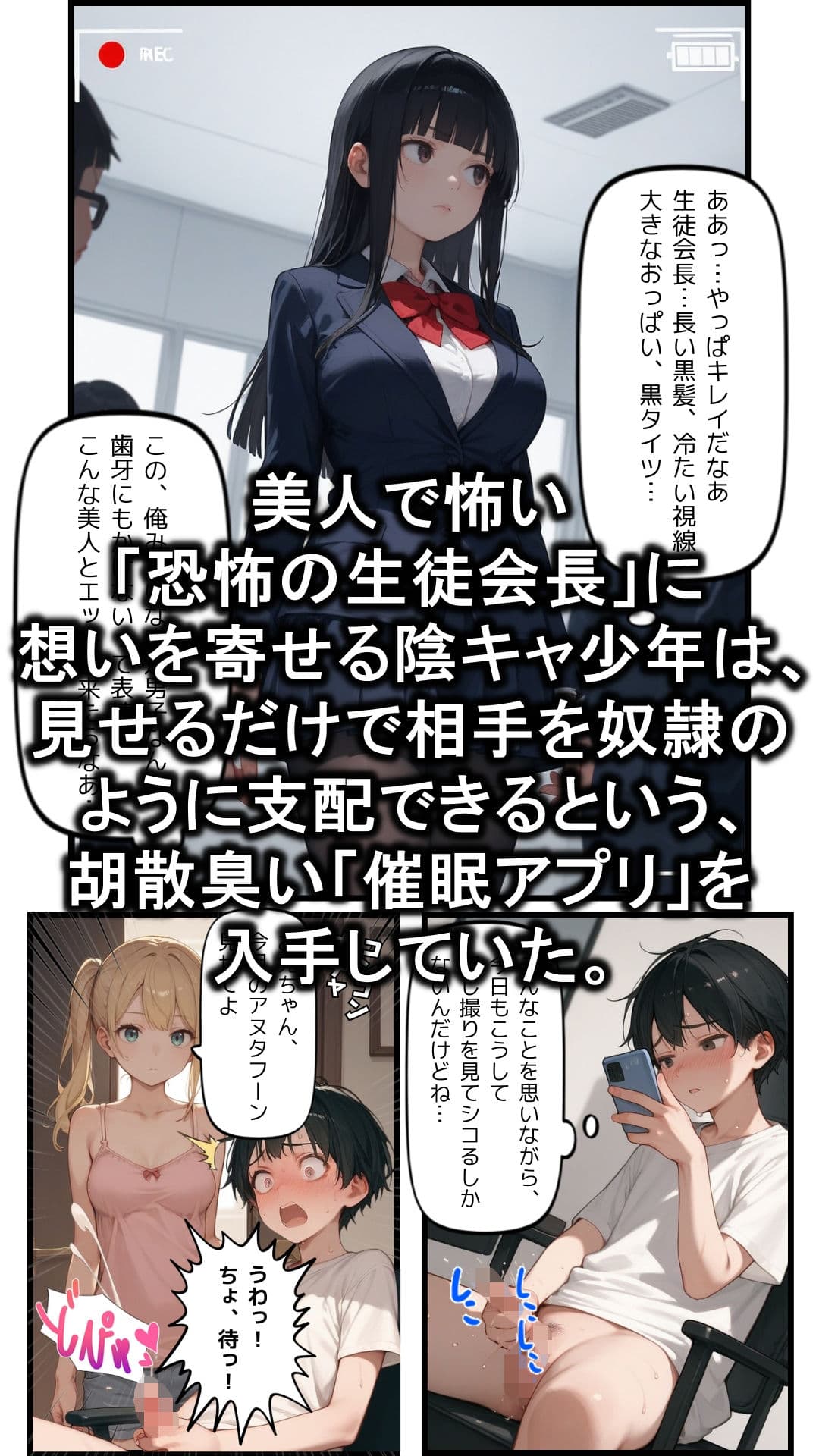 催●アプリでウザい妹と恐怖の生徒会長を支配する話 サンプル画像 1