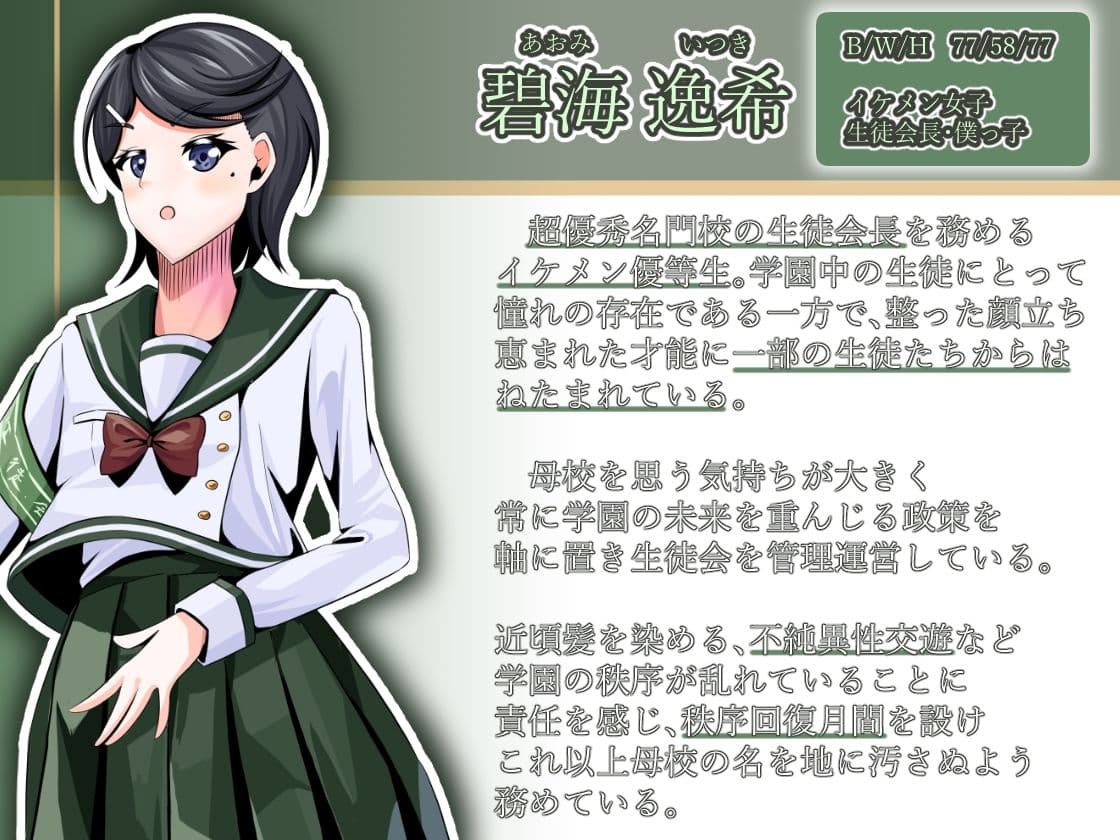 風紀の乱れは心の乱れ!風紀にうるさい生徒会長を調教 サンプル画像 1
