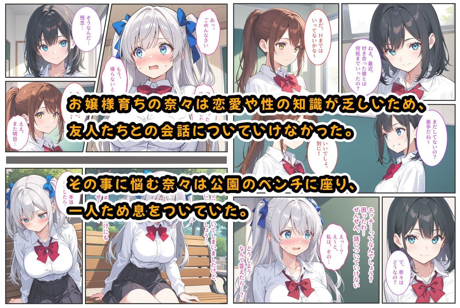 清純無垢な爆乳女子校生を性教育の実習で孕ませちゃいました! サンプル画像 1