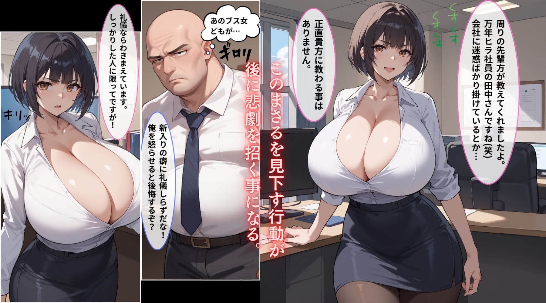 催●支配 万年ヒラ社員の俺を馬鹿にする生意気巨乳新入社員が来たので新人裏研修でメス堕ちさせてみた。 サンプル画像 5