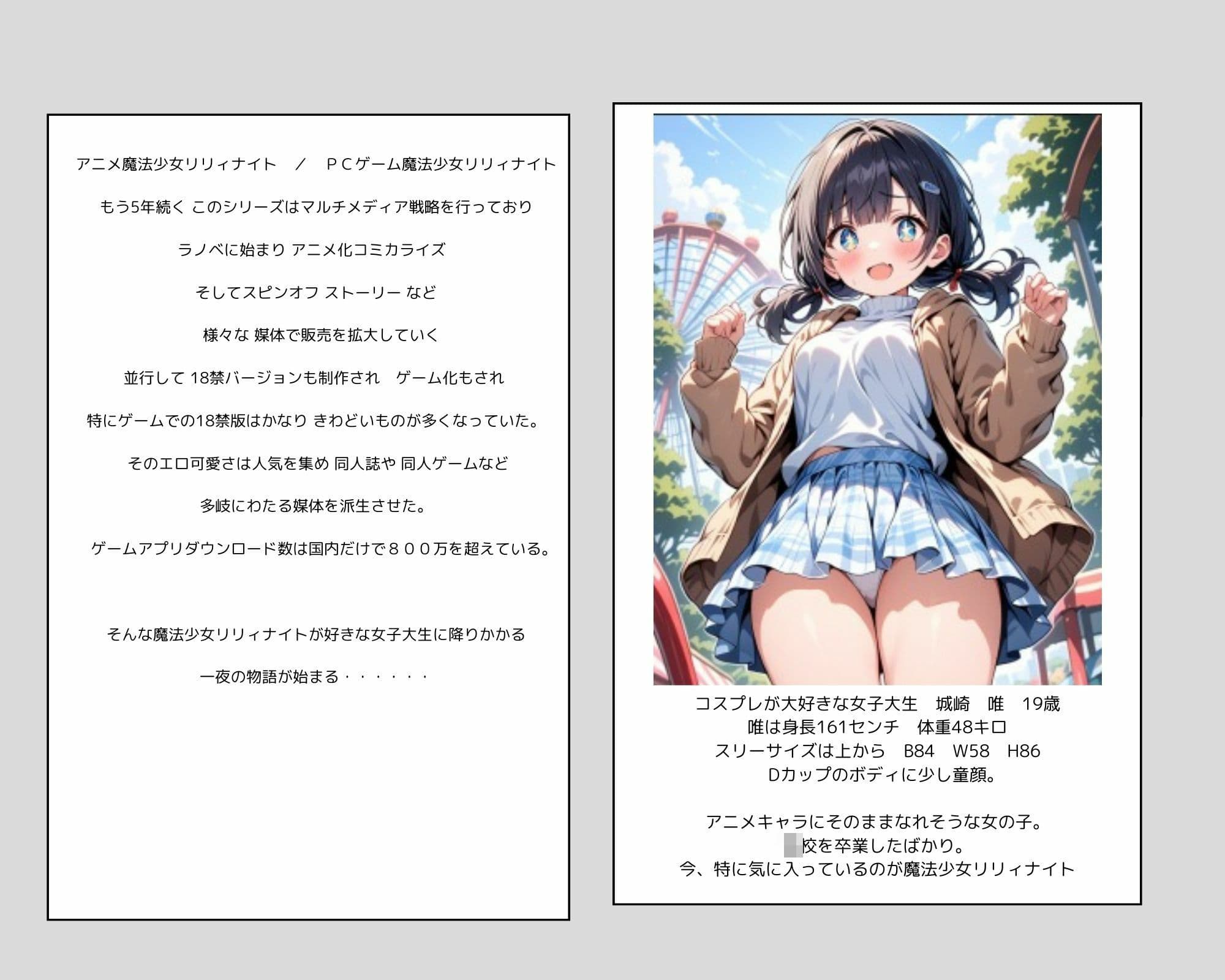 彼女の犯●れているところを見ていたい 女子大生編 コスプレイヤーを集団輪● ノベル+AIイラスト99枚 サンプル画像 1