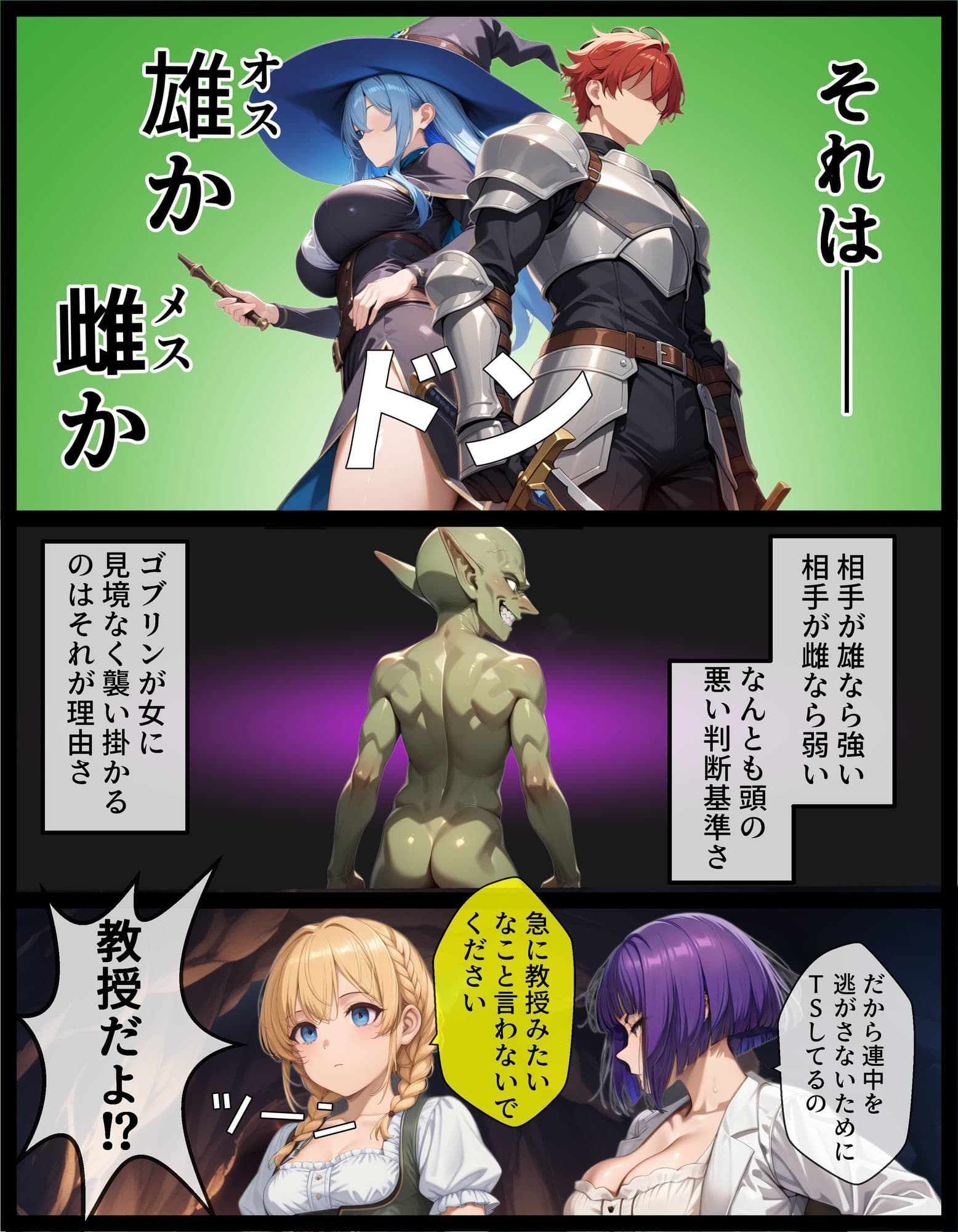 TSして異種姦されたい〜ゴブリン輪●編〜 サンプル画像 4