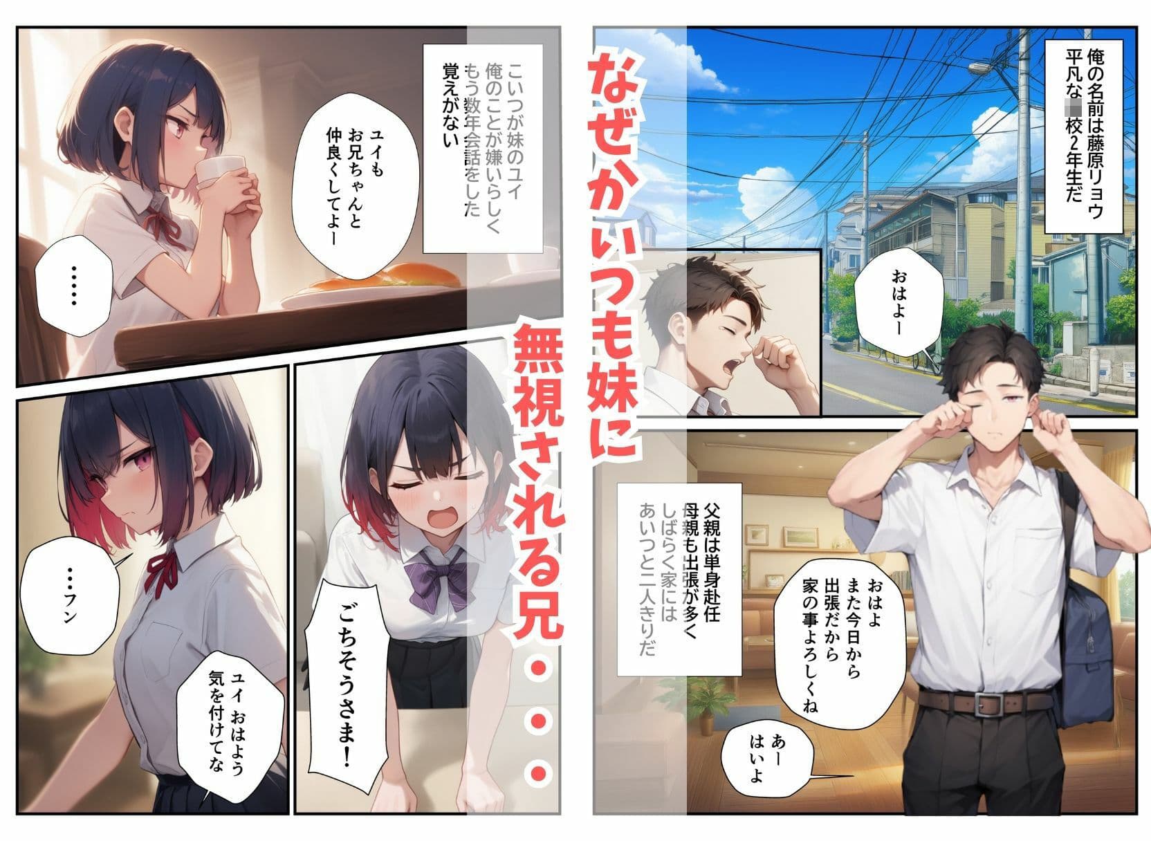 俺を無視する妹を痴●から助けたら童貞卒業させてくれた話 サンプル画像 1