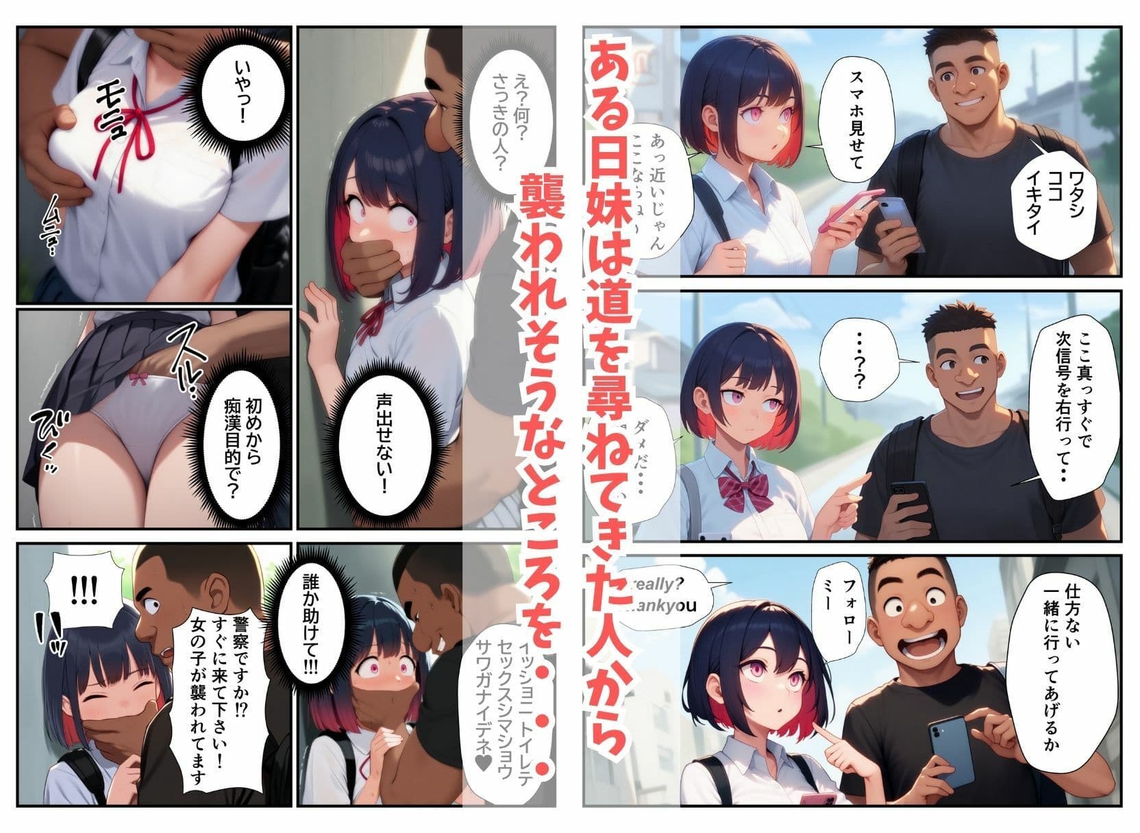 俺を無視する妹を痴●から助けたら童貞卒業させてくれた話 サンプル画像 4