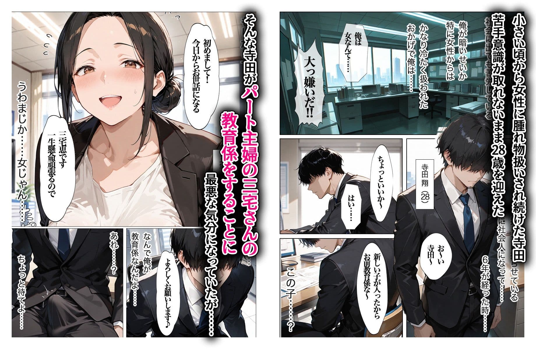 むちむちパート主婦の主婦の教育係になりました 女嫌いの俺がむちむちパート主婦の教育係になった結果人妻と知りながら恋をしてしまい、家に連れ込んで サンプル画像 1