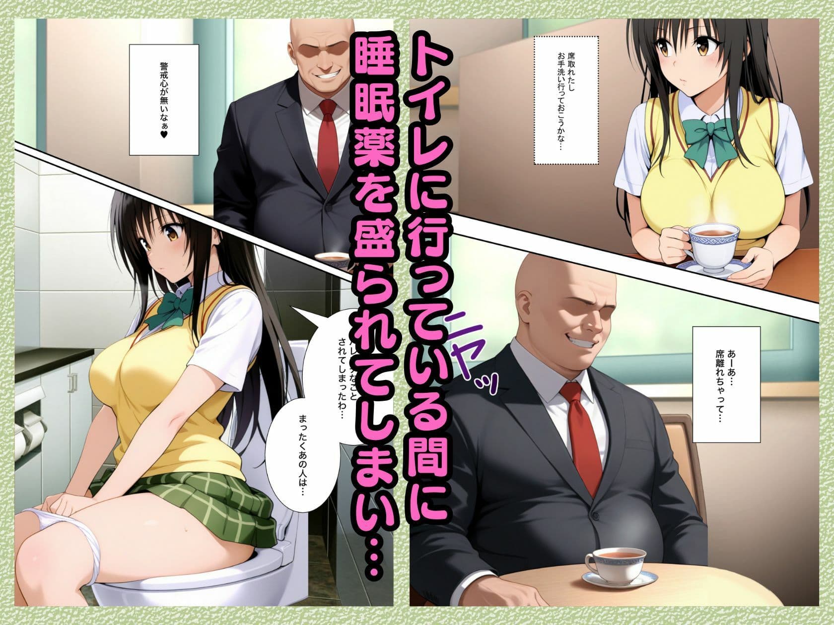 監禁拘束された古手川さんがおじさんに調教され快楽堕ち→連続絶頂する話【全64P漫画〜ToL●VEる〜】 サンプル画像 2