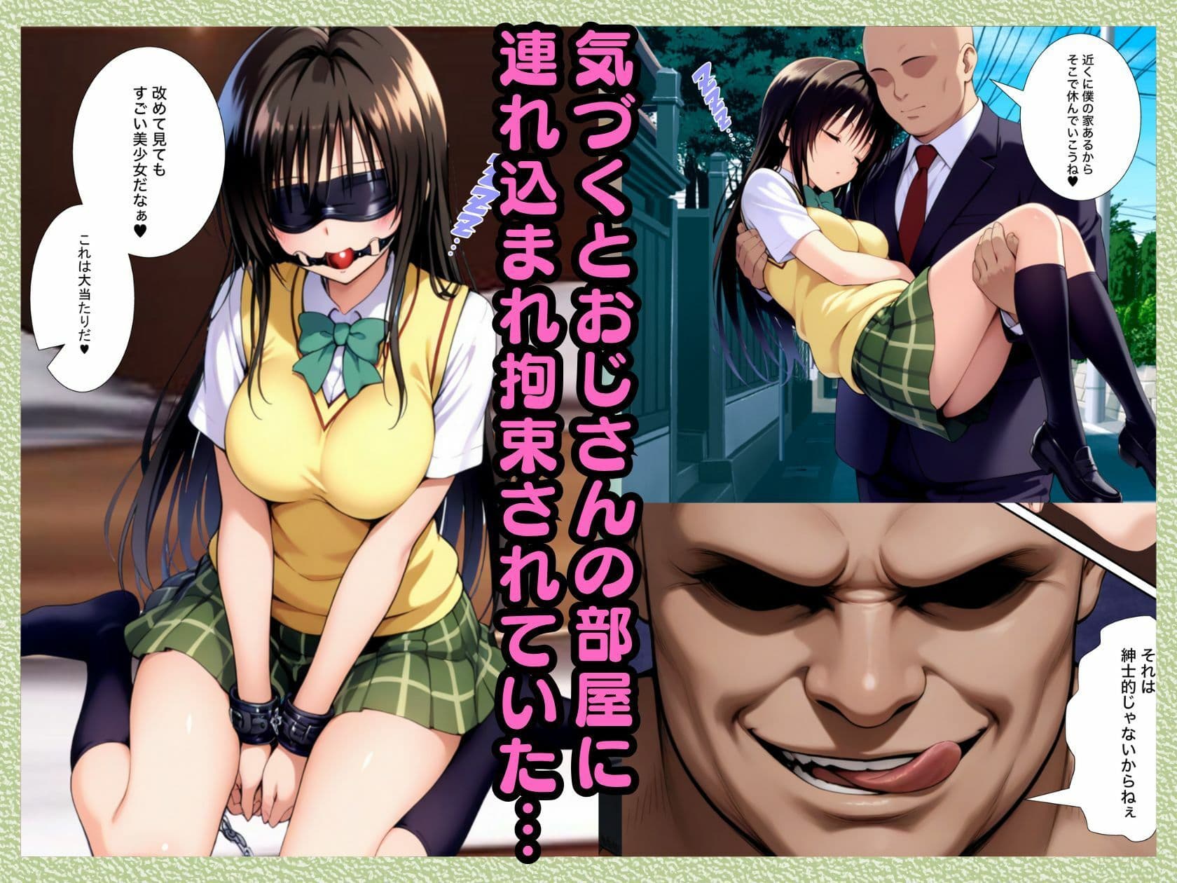 監禁拘束された古手川さんがおじさんに調教され快楽堕ち→連続絶頂する話【全64P漫画〜ToL●VEる〜】 サンプル画像 3