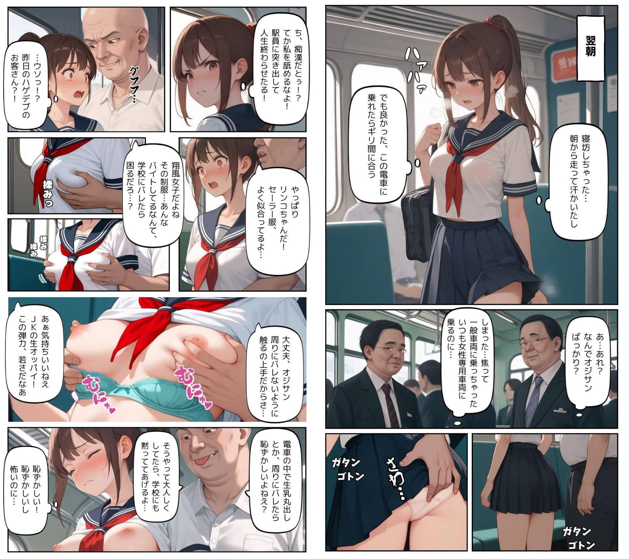 ポニテJKバイト堕ち〜ポニテ美少女、快楽に堕ちる!!〜 サンプル画像 2