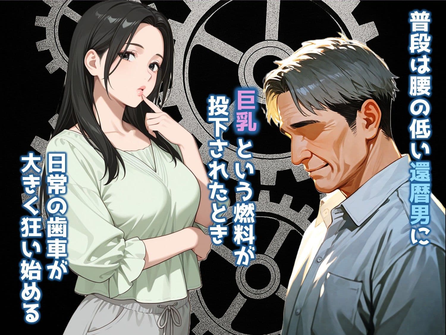 息子の嫁の巨乳で人生初パイズリすることになった義父の熱狂フル勃起 サンプル画像 1