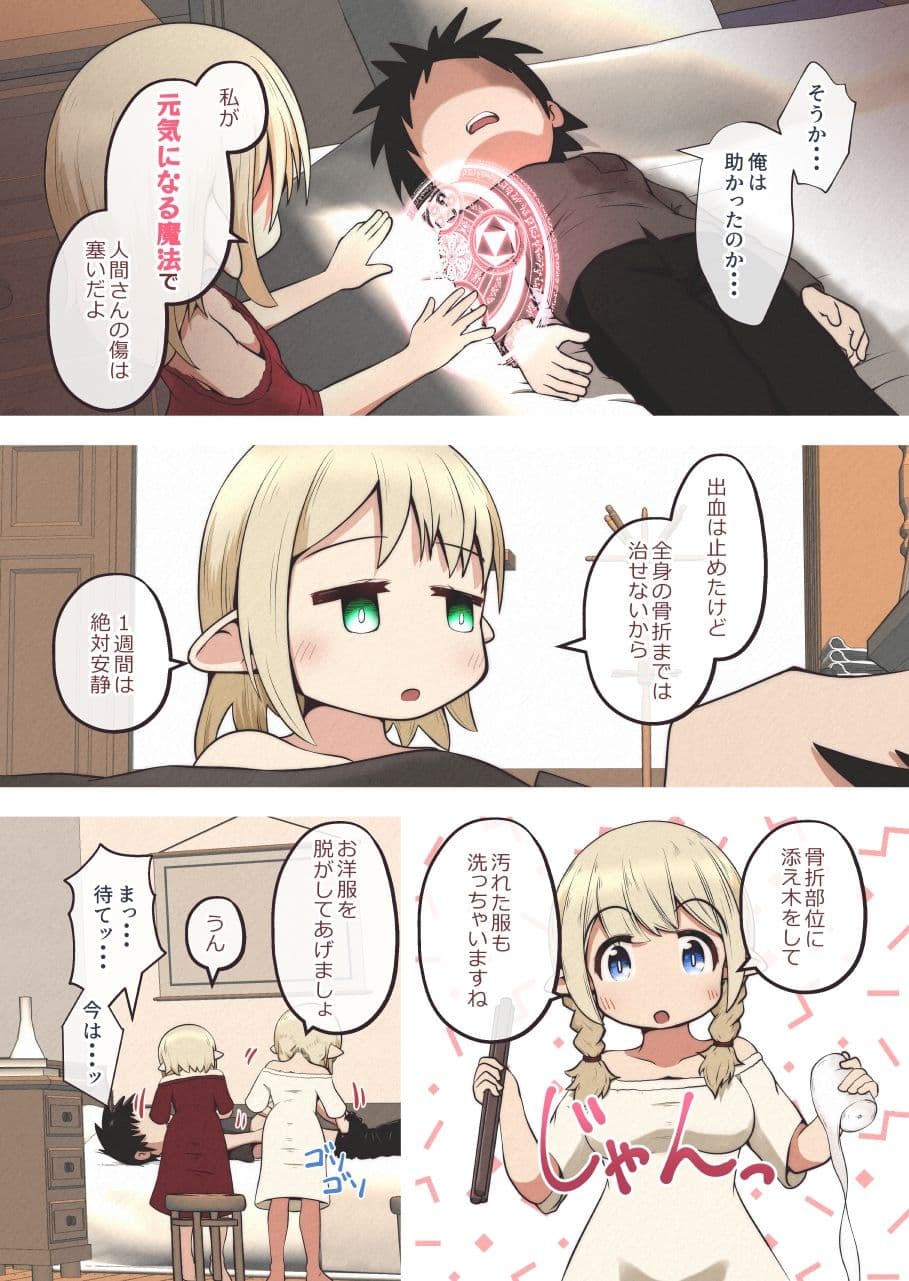 エルフの姉妹に助けられた冒険者が性奴●にされるお話 サンプル画像 3