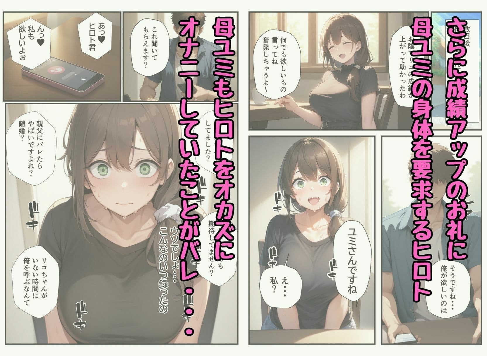 再婚相手の息子に堕とされた母娘の日替わり中出しSEX サンプル画像 5