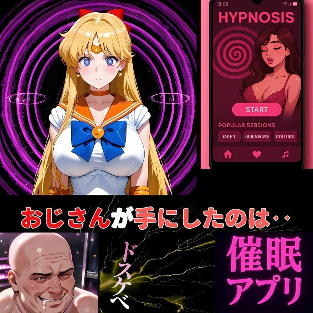 セーラーヴィーナス洗脳完了‥催●アプリの通知に従い、おじさんを満たす日々‥ サンプル画像 1