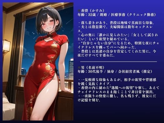 「もっとぉぉぉ!」チャイナ服美女 香澄(32) 不倫SEX記録 〜人妻快楽NTR 〜 サンプル画像 2