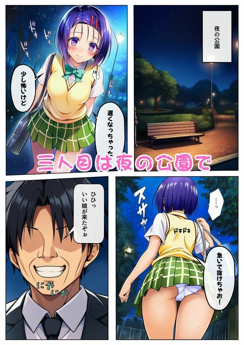 とらぶるヒロイン痴◯され放題!街のいろいろな場所であの娘もこの娘もおじさんにエッチなイタズラされる!:本編52P+おまけ164枚 サンプル画像 5