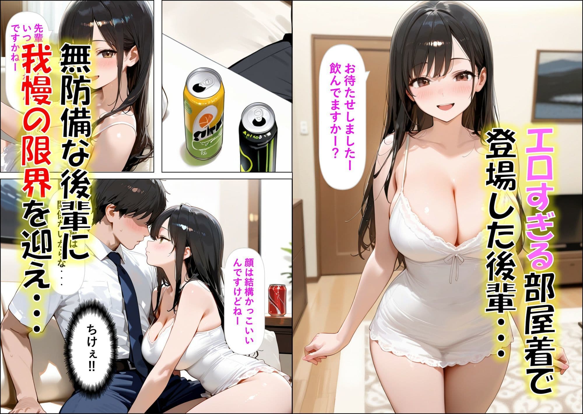 後輩の部屋着がエロすぎる サンプル画像 1