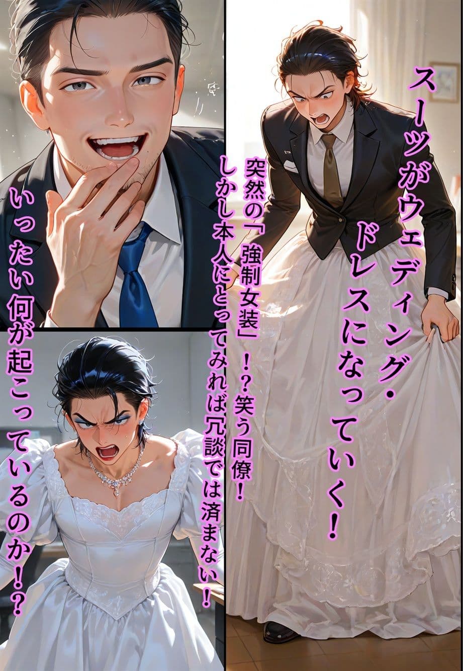 バージン・オフィス  〜職場の男たちが、全員ウェディングドレスの処女になった日〜 サンプル画像 3