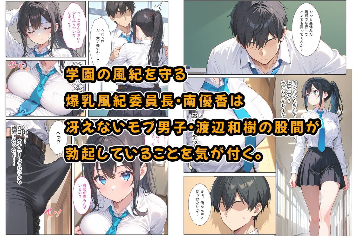 快楽に目覚めた無垢な爆乳風紀委員長とドMなギャル保健医に射精管理されています! サンプル画像 1