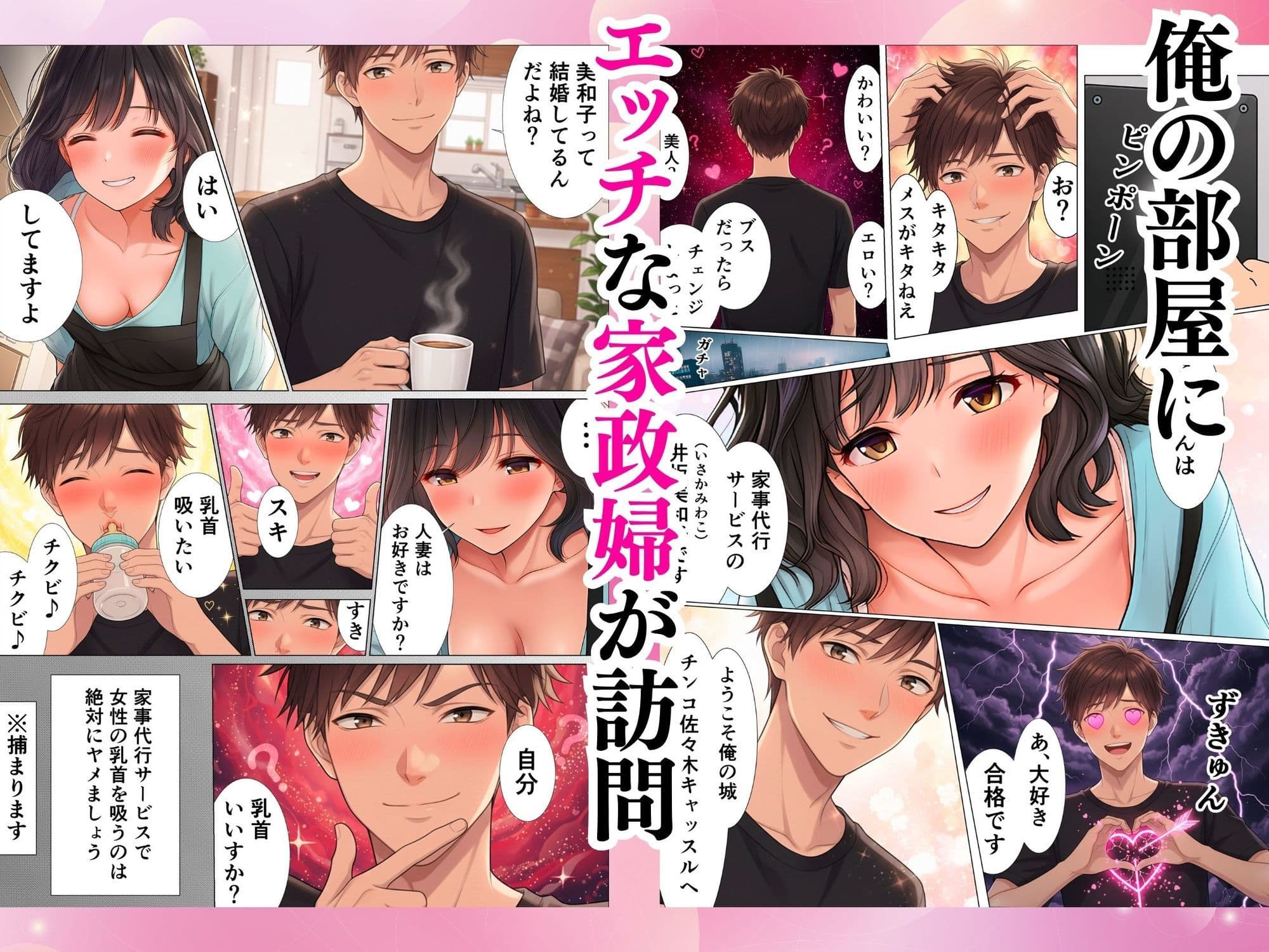 チンコ佐々木は家政婦ハーレムでイクっ!!(1)〜デリヘル代わりに家事代行サービスを頼んだら学生時代の初恋清楚な同級生がレス人妻になって部屋に来たので再会托卵セックスした〜井坂美和子(33歳)編 サンプル画像 1