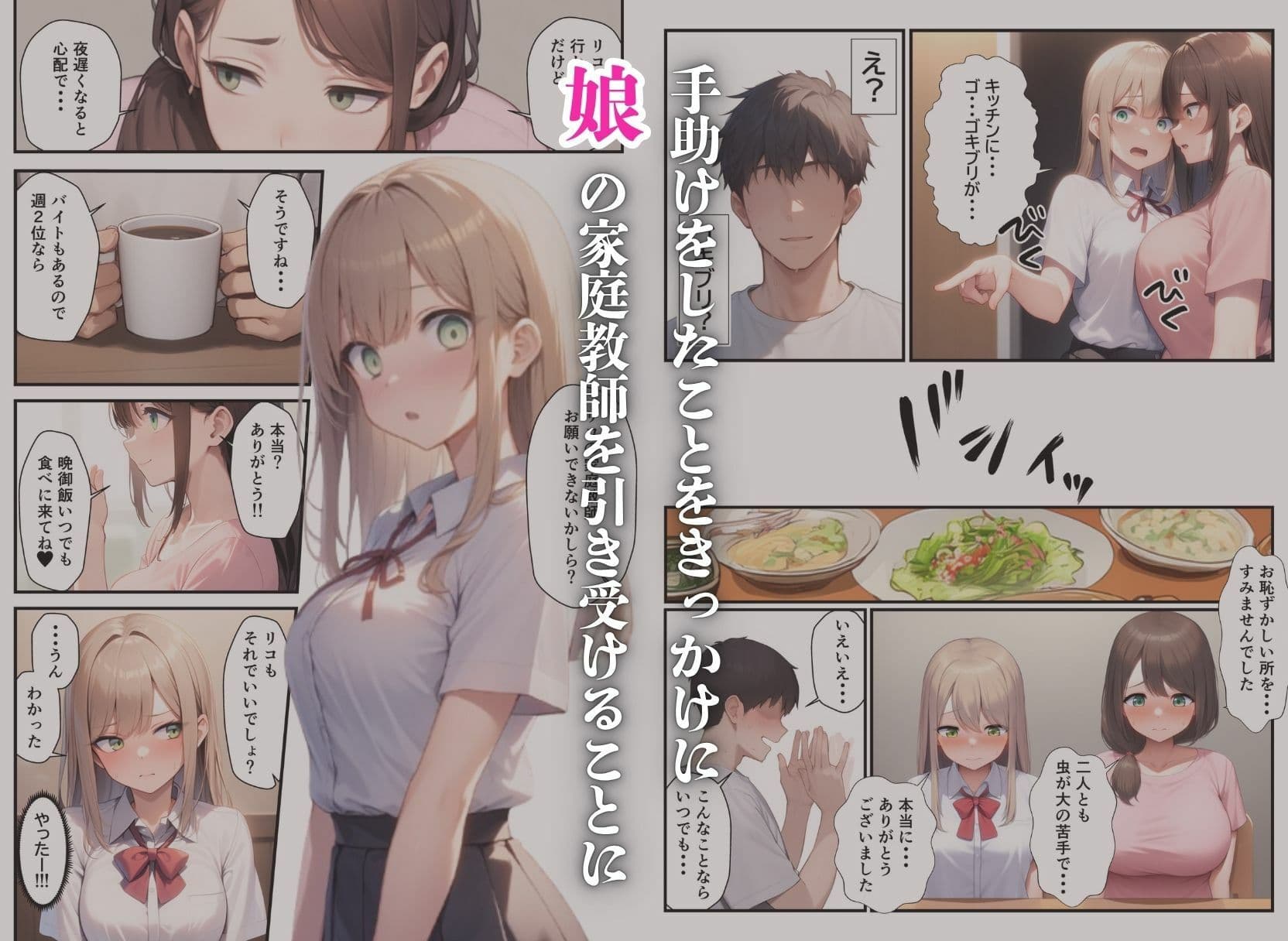 隣に引っ越してきた美人母娘とハーレム親子丼 サンプル画像 2