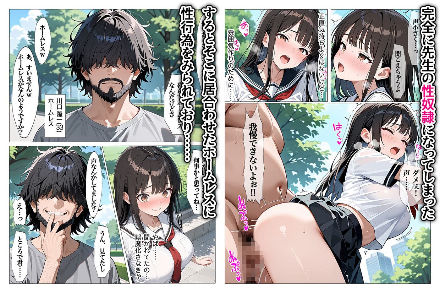 ホームレスの激クサちんぽで中出しされました サンプル画像 7