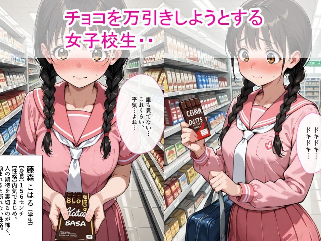 万引きセーラー服女子校生にスーパーの店長が中出しをした話 サンプル画像 1