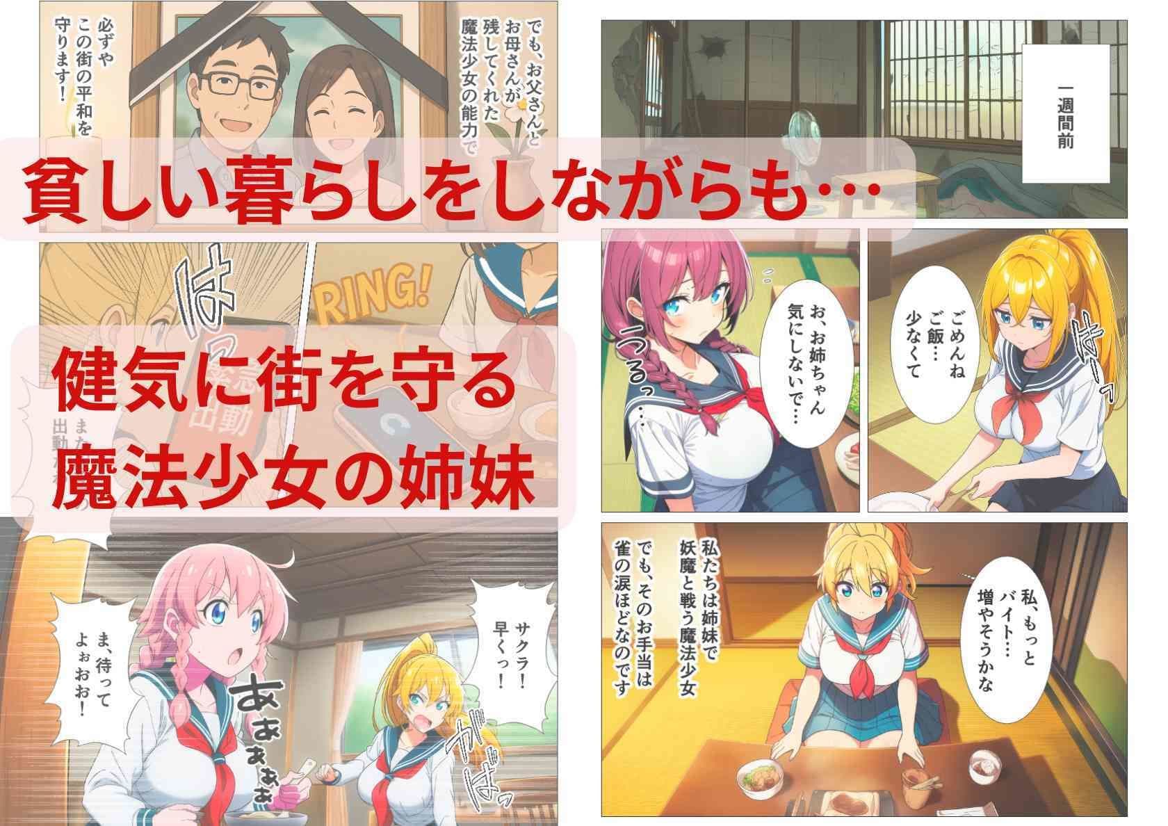 悪堕ち魔法少女〜悦楽の姉妹丼〜 サンプル画像 1