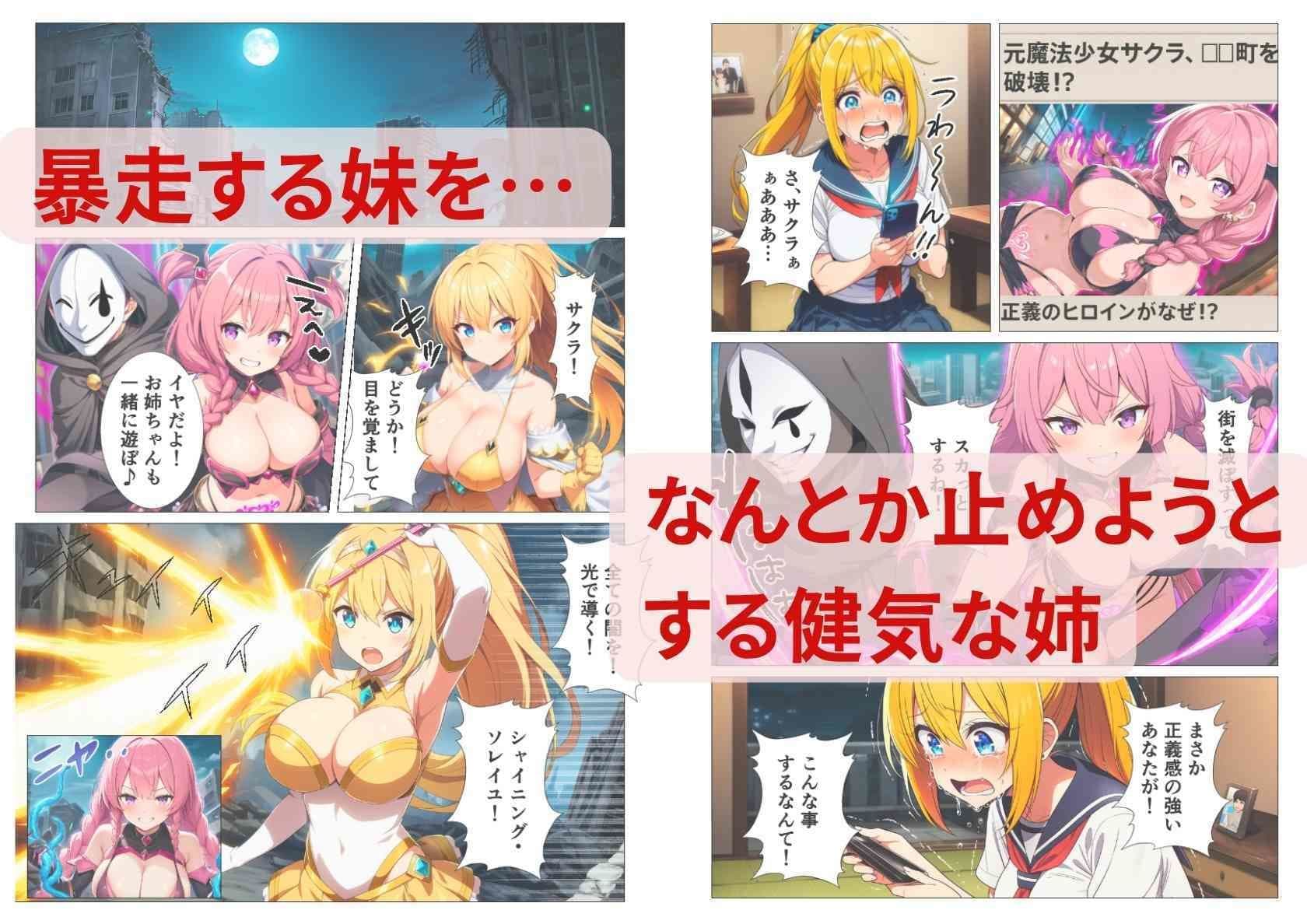 悪堕ち魔法少女〜悦楽の姉妹丼〜 サンプル画像 6