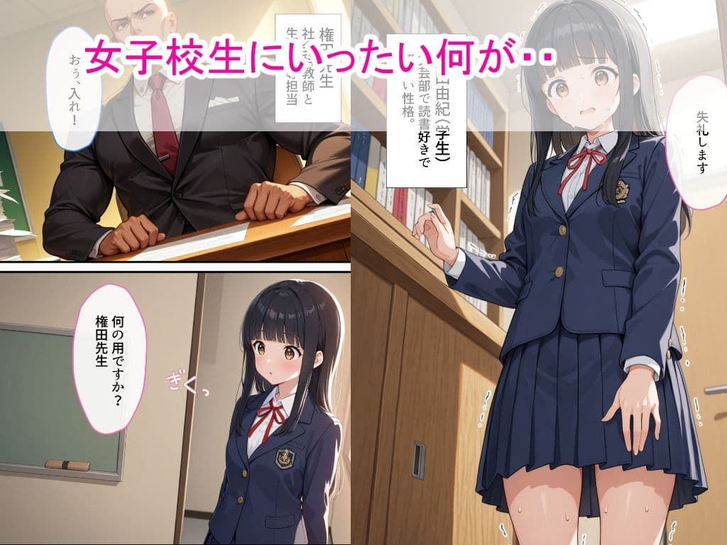 制服女子校生を教師が脅迫して中出しした話 サンプル画像 1