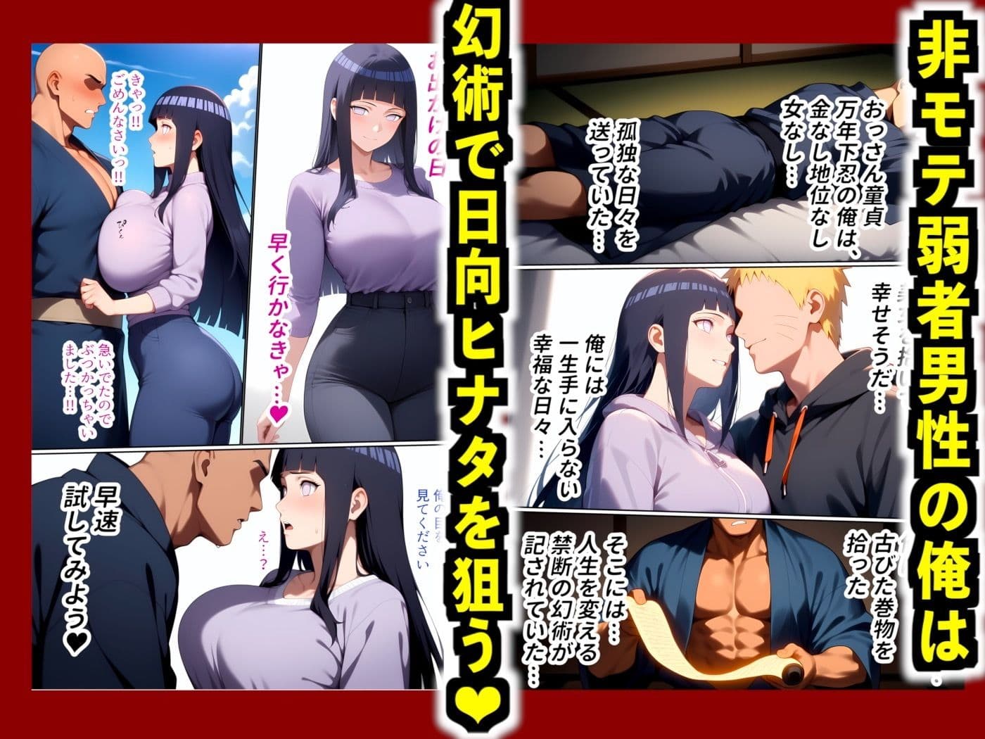 【フルカラー】幻術ハーレム忍法帖 1 ヒ●タ・ハ●ビ編|催●×快楽堕ち|禁断の幻術で心は抗うも体は快楽に堕ちる…忍ハーレム開幕! サンプル画像 1