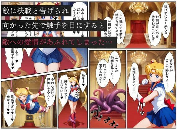 美少女戦士セーラー●ーン悪堕ち〜触手怪人に敗北し、闇堕ちさせられてしまう…〜 サンプル画像 8