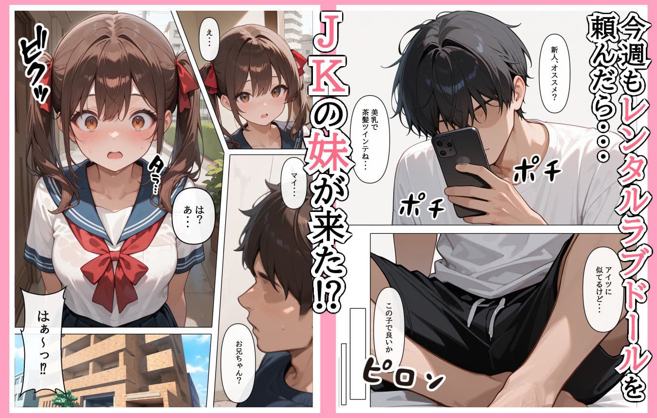 ラブドール頼んだら、妹JKが来た サンプル画像 1