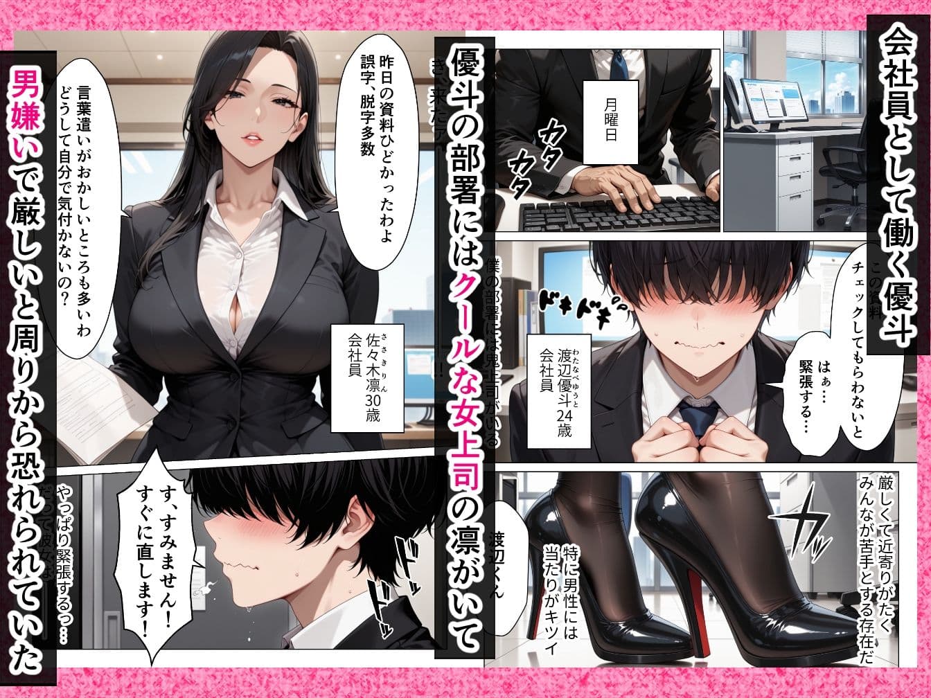 男嫌いのクール女上司を僕のものにするために生ハメセックスで何度も絶頂させる話 サンプル画像 1