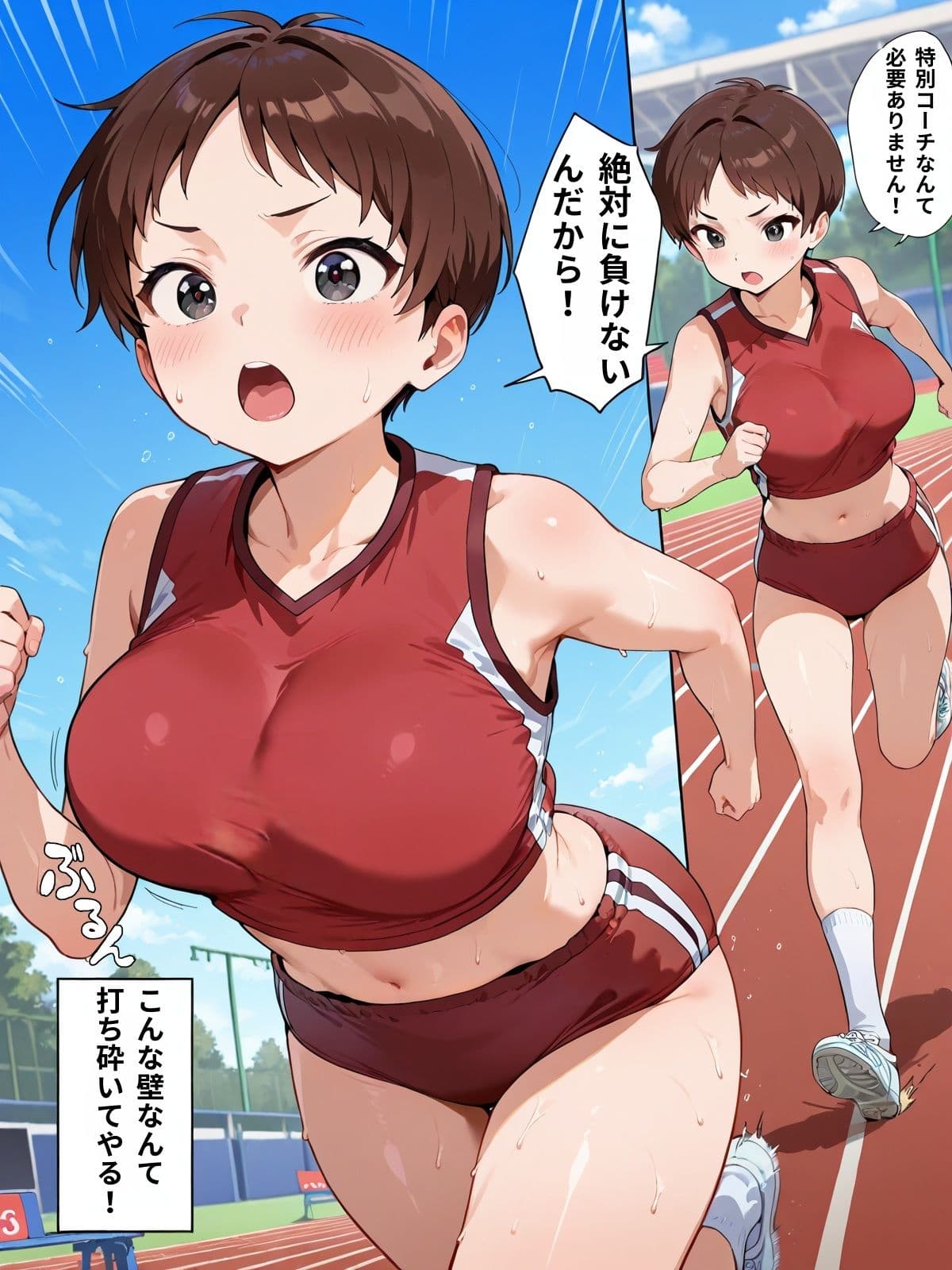 強気な陸上部女子が生中出しで子宮開発されて堕ちる汗だくエッチ サンプル画像 2