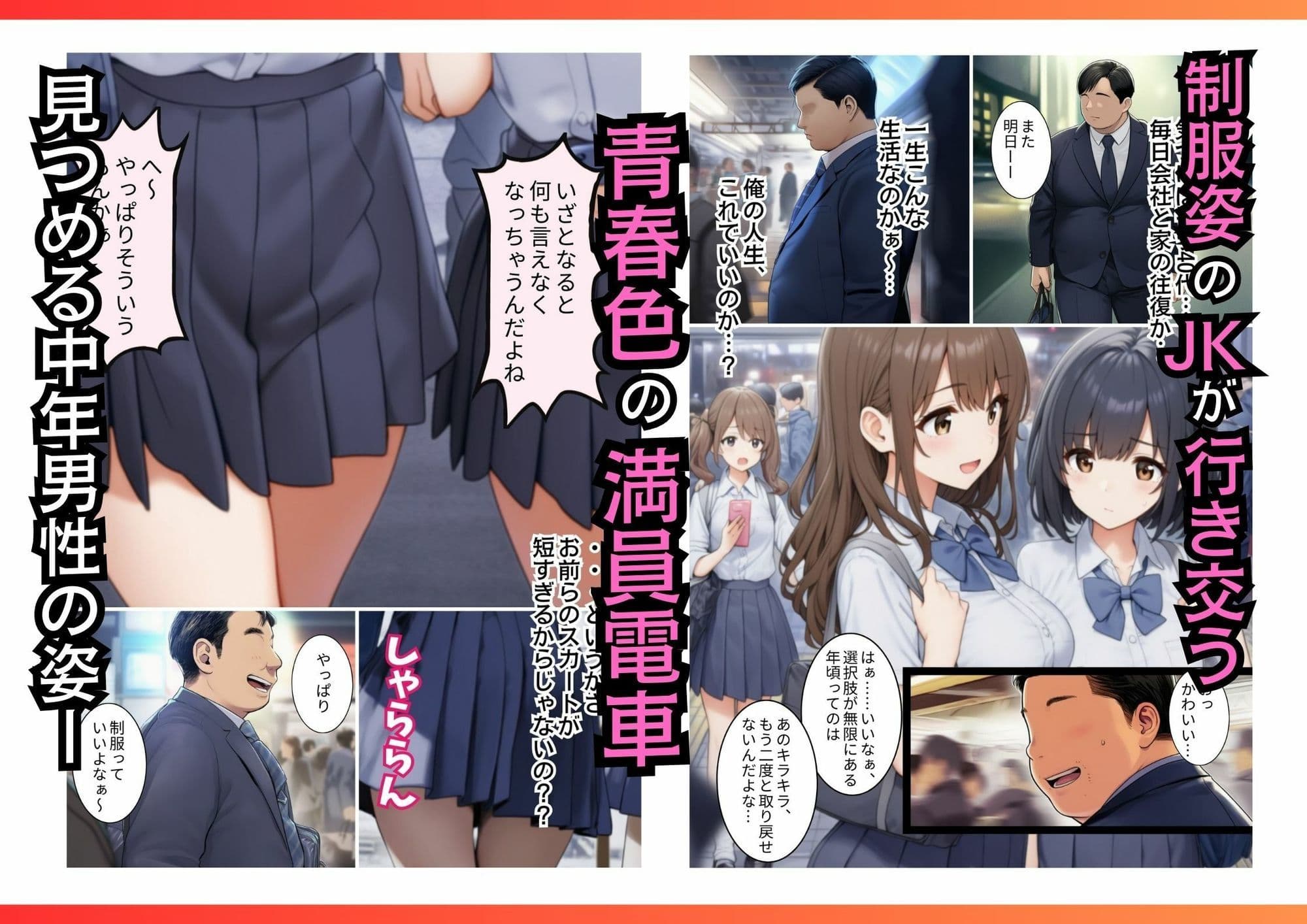 とらぶる痴●!春菜と唯と電車エッチしちゃう話 サンプル画像 1