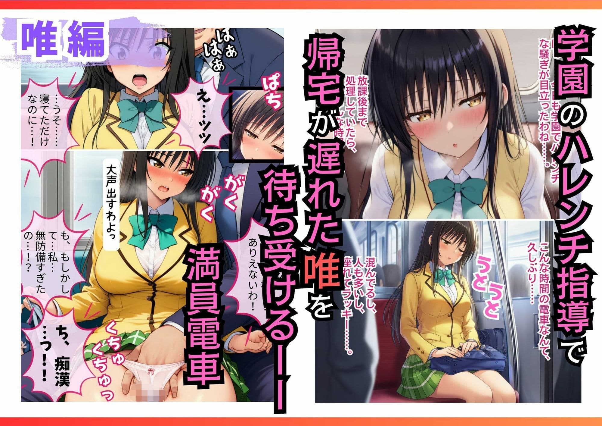 とらぶる痴●!春菜と唯と電車エッチしちゃう話 サンプル画像 4