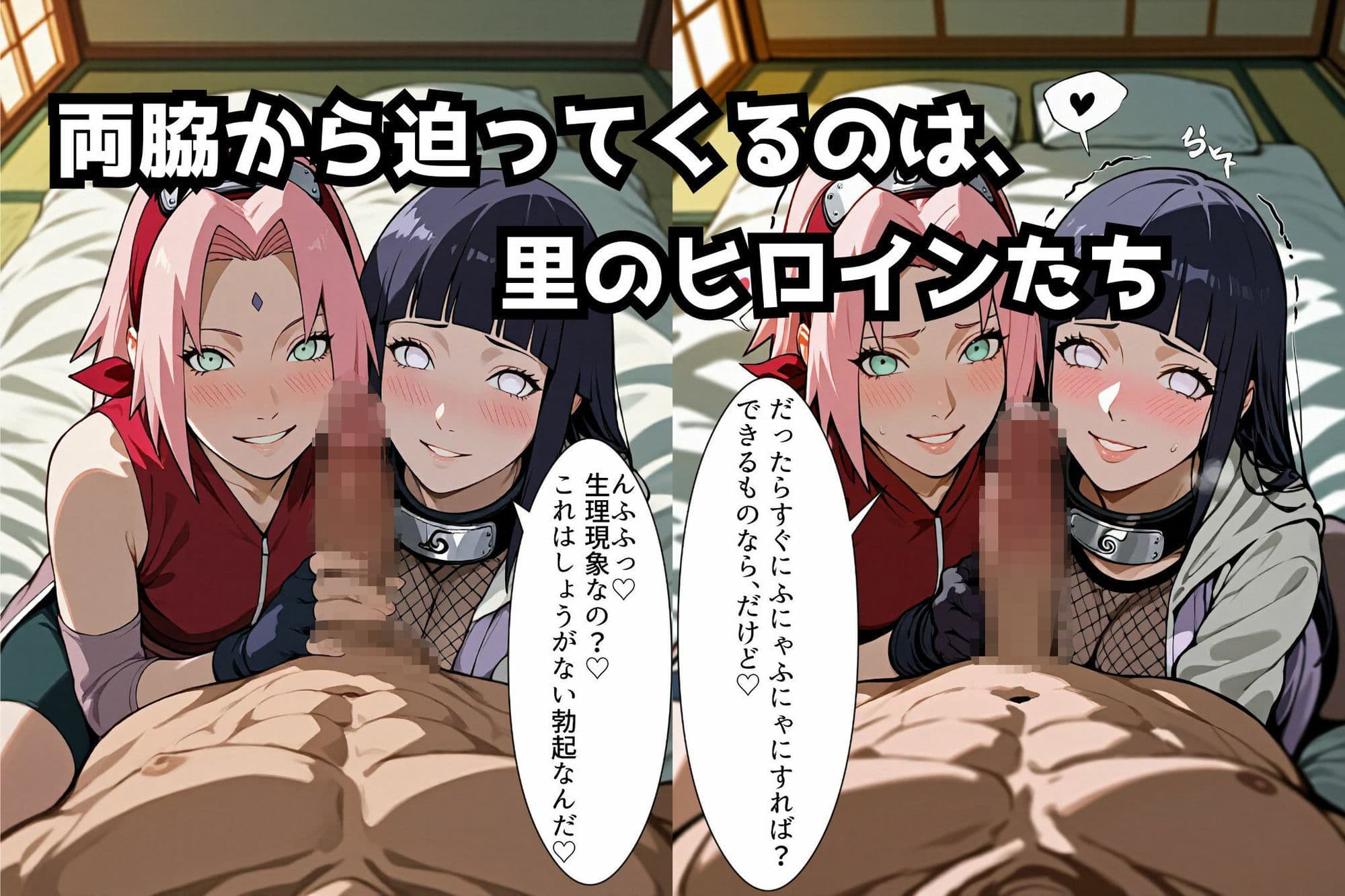 ヒロインたちに精液ぜんぶ搾られる火影 サンプル画像 2