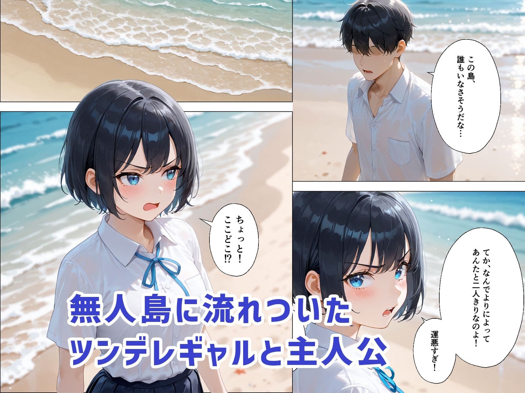 ツンデレギャルと無人島で2人きりになったらエッチしかすることがない サンプル画像 1