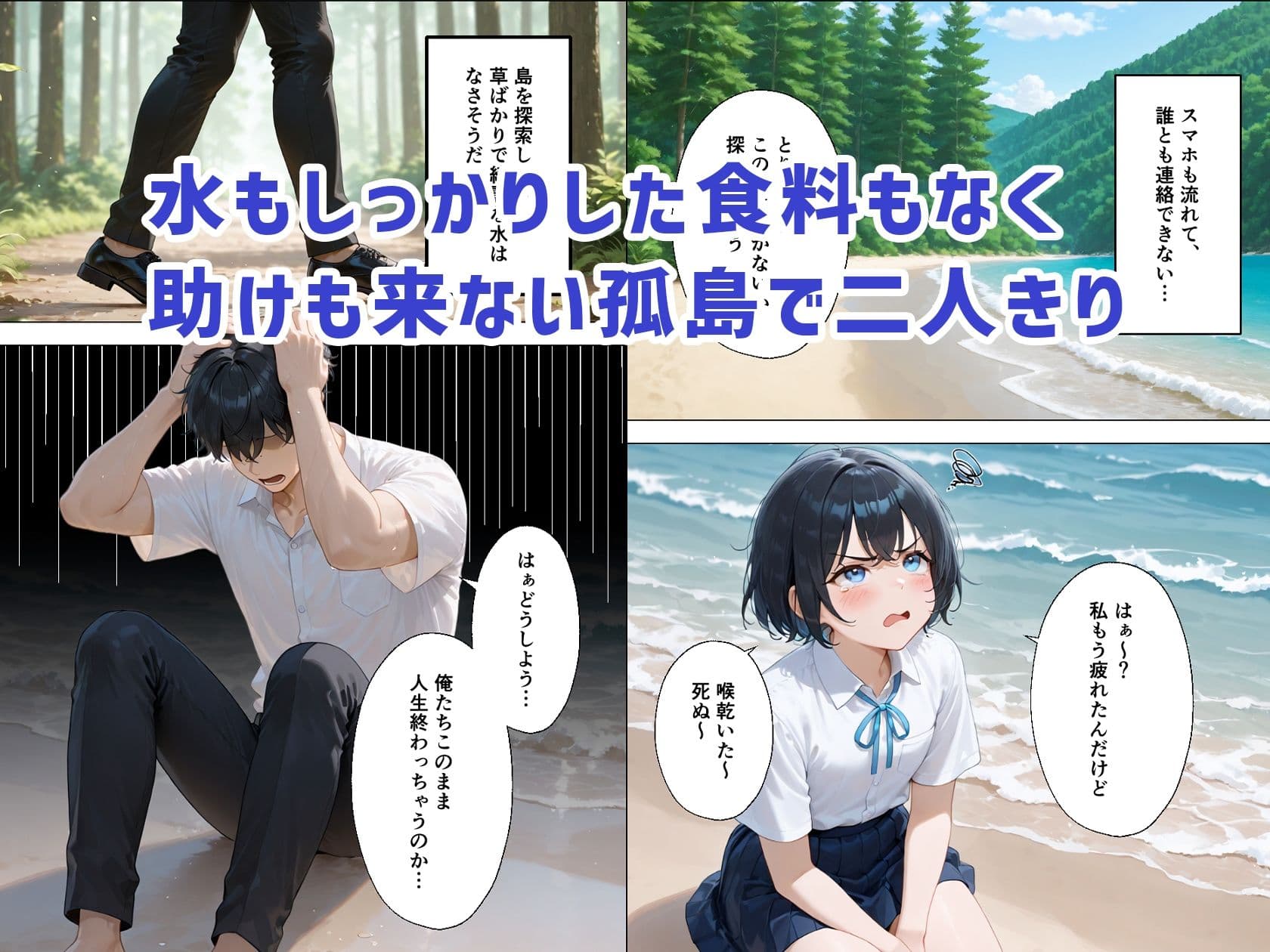 ツンデレギャルと無人島で2人きりになったらエッチしかすることがない サンプル画像 2