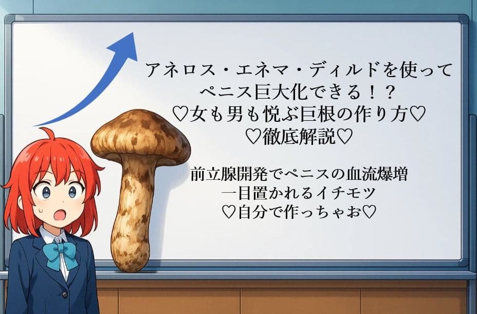 アネロス・エネマ・ディルドを使って ペニス巨大化できる!? (はーと)女も男も悦ぶ巨根の作り方(はーと) (はーと)徹底解説(はーと)   前立腺開発でペニスの血流爆増 一目置かれるイチモツ (はーと)自分で作っちゃお(はーと) サンプル画像 1
