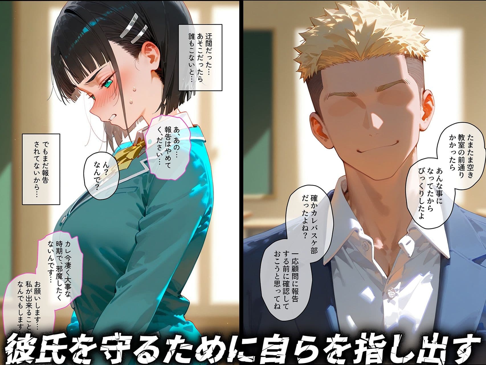 【桐ヶ谷◯葉】俺の大好きな清楚彼女が寝取られ快楽堕ちする話 サンプル画像 3