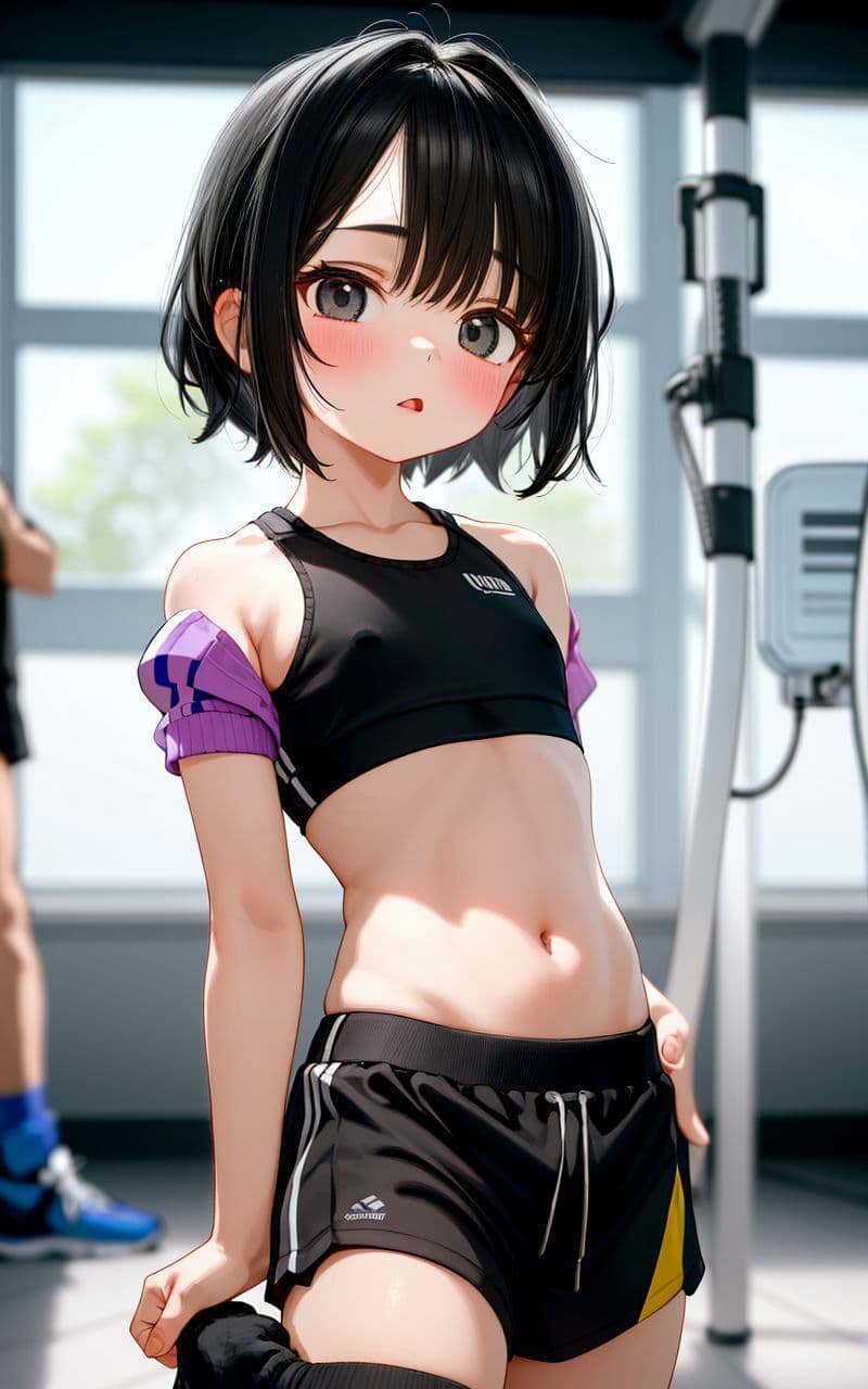 ジムで出会ったボーイッシュな女の子と生ハメトレーニング サンプル画像 6